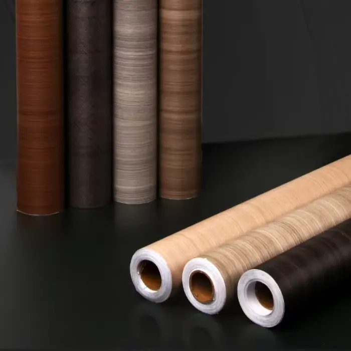 Rolla Scannán Maisiúil PVC Wood Grain PVC